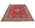 5x7 Red Kuba Afghan Hand Knotted Wool Area Rug